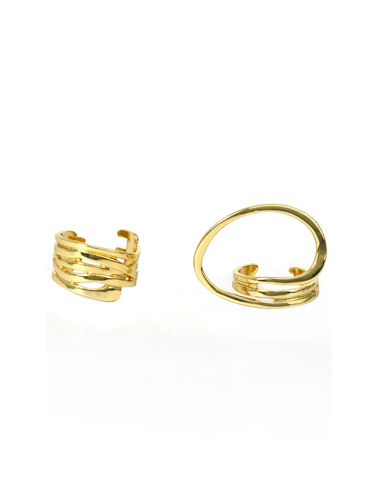 Layered Opening Gold Rings For Women